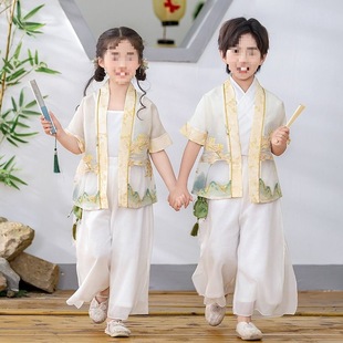 Hanfu Boys Chinese 2025 Girls New Chinese Style Children's Tang Suit Baby Outfit Ancient Style Performance Costume National Trend