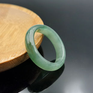 Jade Ring, Ice Green Floating Flower Ring, Jade Ring, Men's and Women's Jade Ring, Tail Ring, Bracelet with Changli