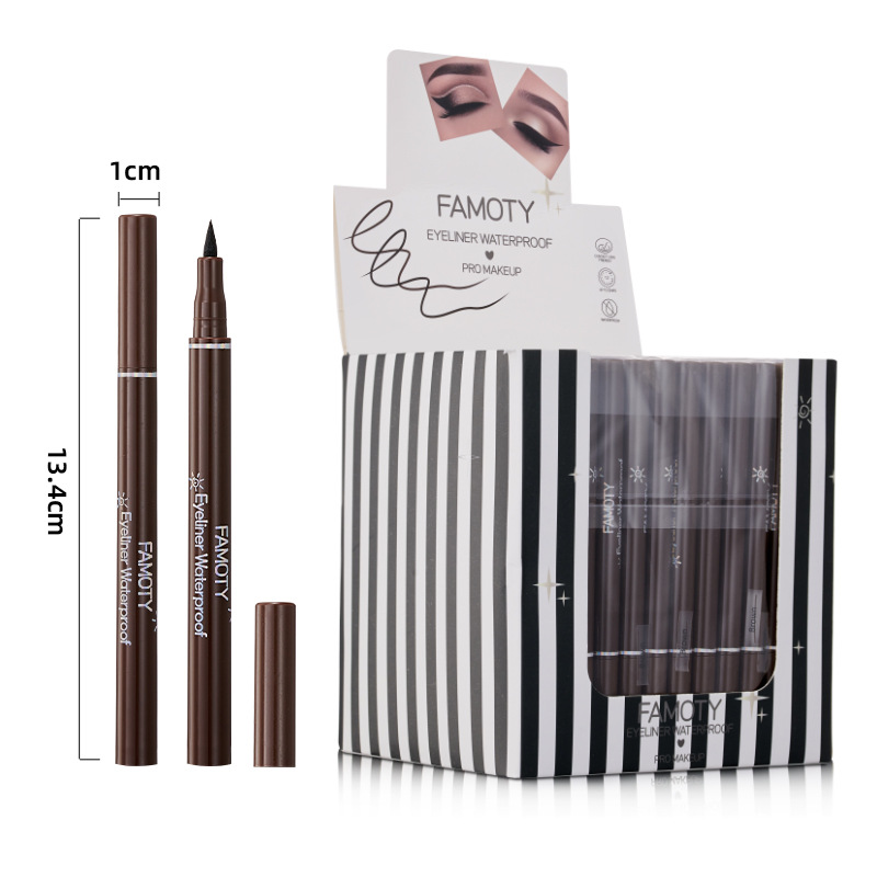 Color eyeliner FAMOTY non-blooming Eyeliner Liquid long-lasting quick-drying waterproof eyeliner lying silkworm pen Cosmetics Wholesale