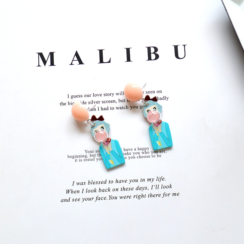 Cartoon Style Cartoon Character Arylic Earrings display picture 3