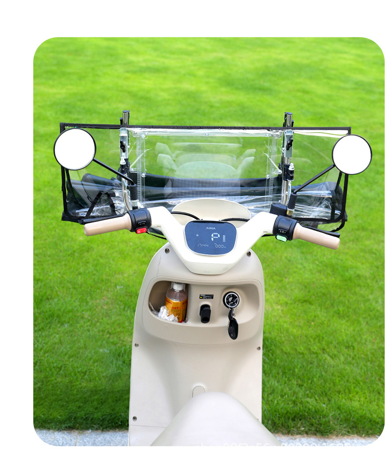 New model of electric vehicle rain canopy, retractable and foldable, windproof cover for electric bikes, motorcycle sunshade, rain protection canopy