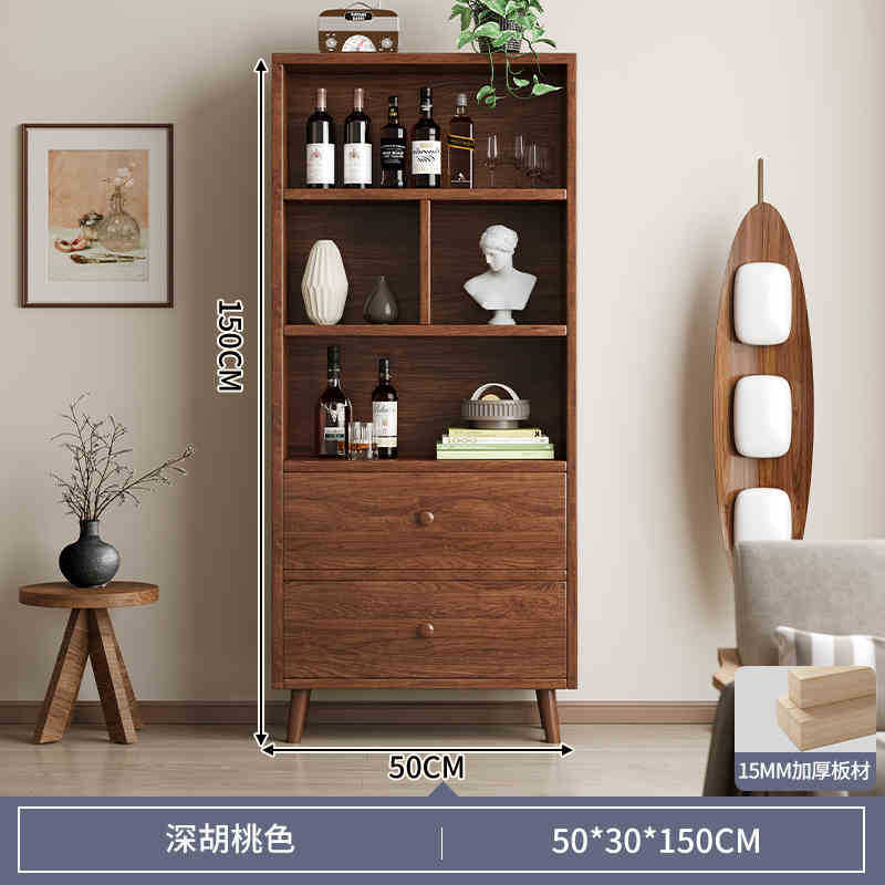 Estante de exhibición para té de estilo chino de madera maciza, pequeño gabinete multiusos, estante decorativo para sala de estar. image 12