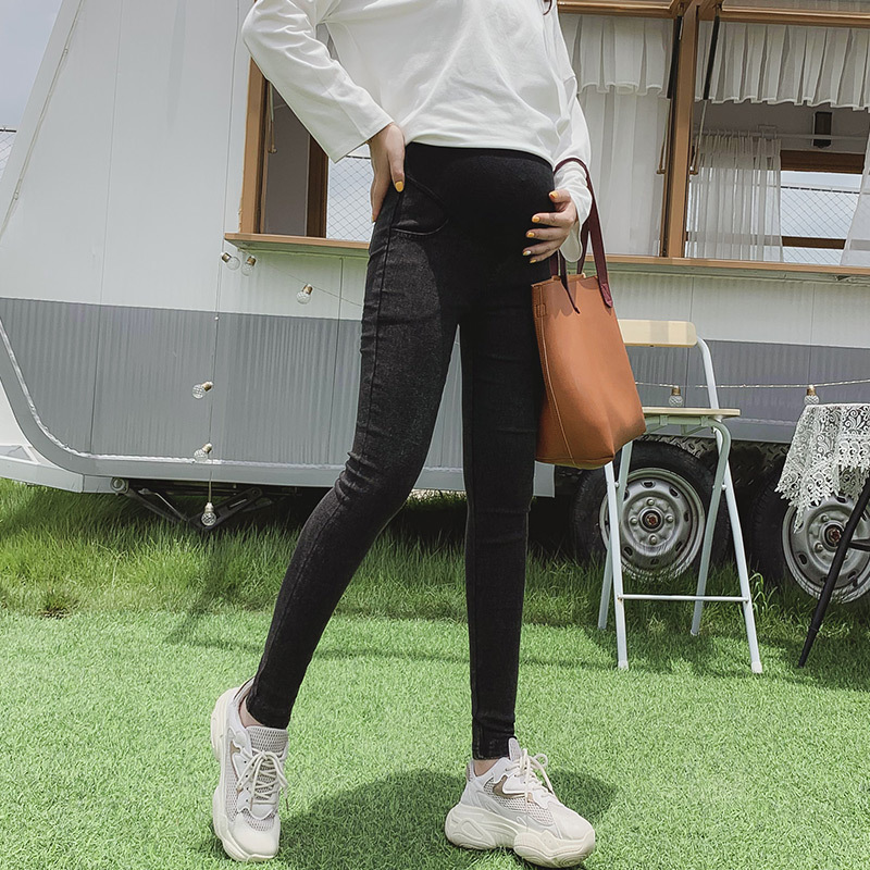 6311 # Spring and Autum Maternity Pants, Maternity Wear, Washed Small Feet Belly Support Pants, Stretch Denim Pants, Trendy Mom Nine-Point Pants 6311 # Spring and Autum Maternity Pants, Maternity Wear, Washed Small Feet Belly Support Pants, Stretch Denim Pants, Trendy Mom Nine-Point Pants