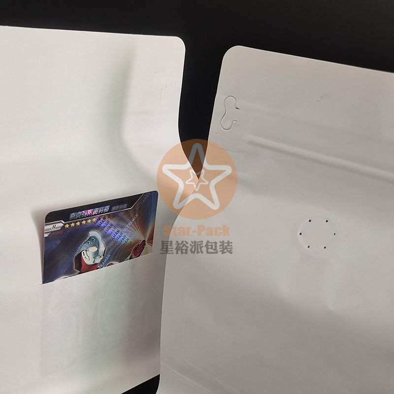 125克插卡白牛皮纸咖啡袋 半磅镀铝单向排气阀牛皮纸内覆膜咖啡袋