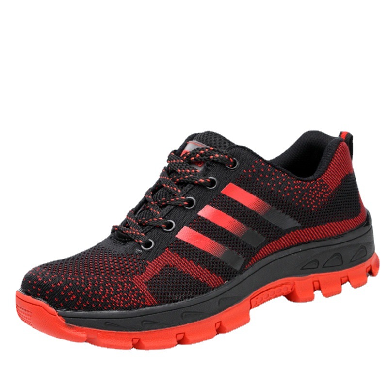Zapatos de protección contra golpes y perforación, zapatos de seguridad de trabajo ligeros y transpirables, zapatos de protección de trabajo personalizados de comercio exterior transfronterizo