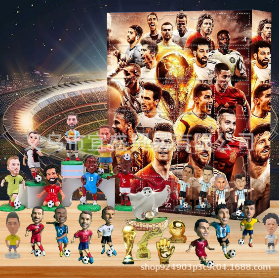 クロスボーダーサッカーブラインドボックスワールドカップpvcボールスター置物サッカーボールスターブラインドボックス降臨サッカー世界フィギュア