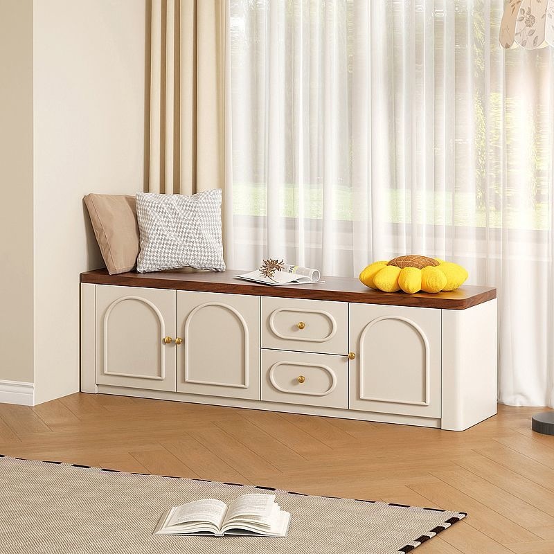 Solid Wood Balcony Cabinet, Bay Window Cabinet, Floor Cabinet, Low Cabinet, Bedroom Storage Cabinet, Windowsill Cabinet, Storage Cabinet, Can Be Used as a Seating Bench, Customizable