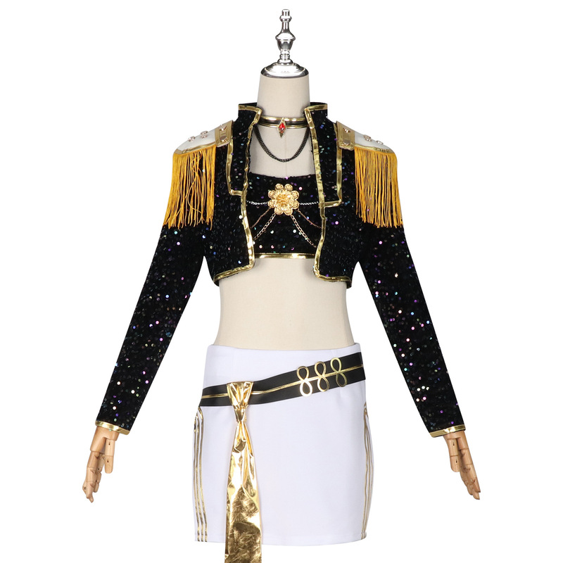 动漫热门影视表演服k-pop猎魔女团cosplay鲁米佐依米拉黑金表演服|undefined