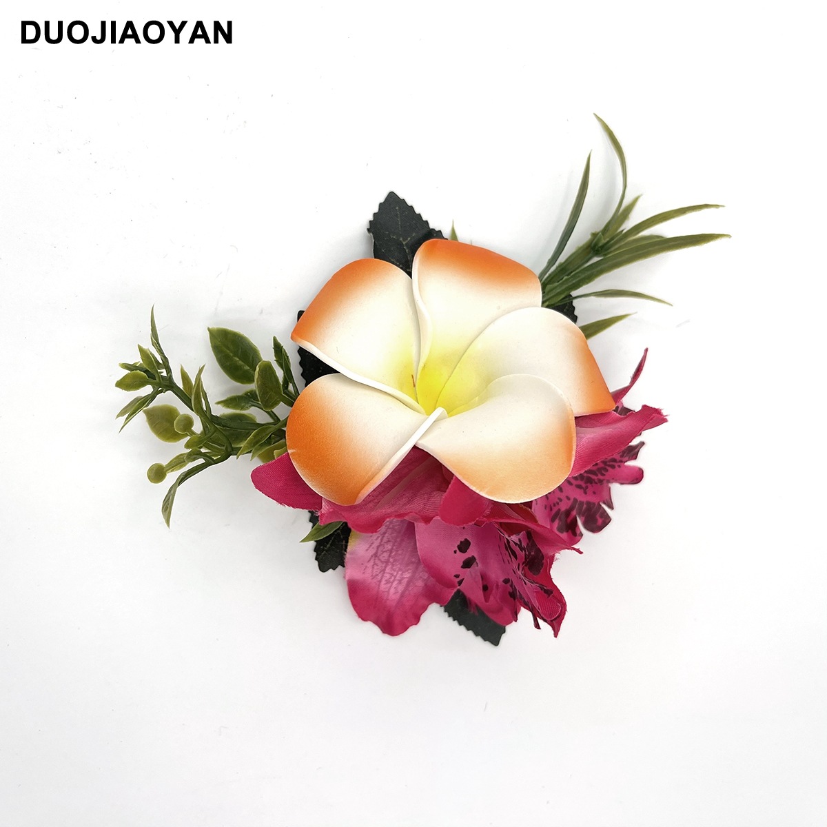 ハワイの卵の花のヘアピンタイ族の祝日のヘアピンの花の真珠のサイドクリップの女性のビーチの休暇の写真のアクセサリー