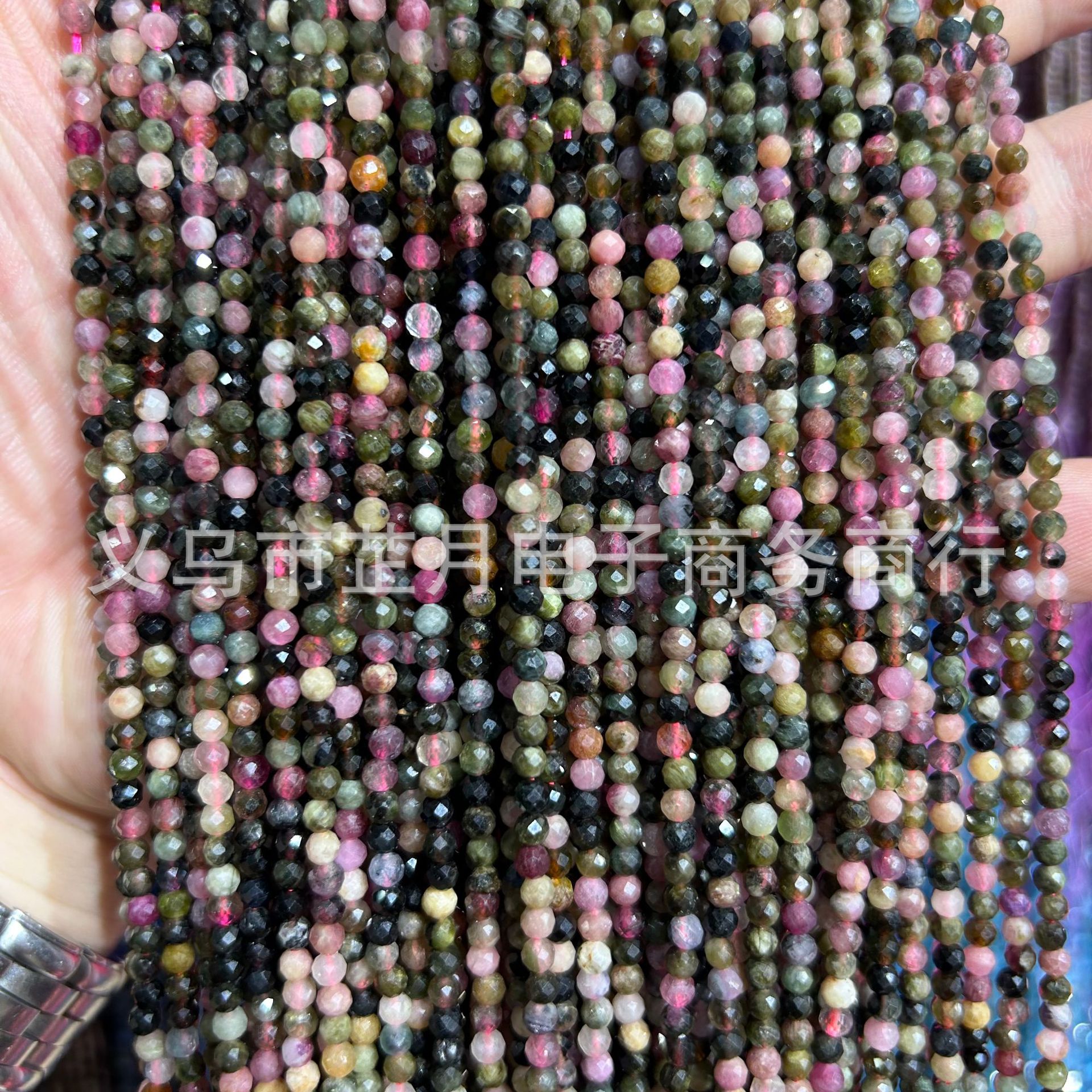 Pequeñas cuentas 2mm3mm4mm facetas todo tipo de ágata Cristal de piedra natural granos sueltos DIY joyería pulsera collar