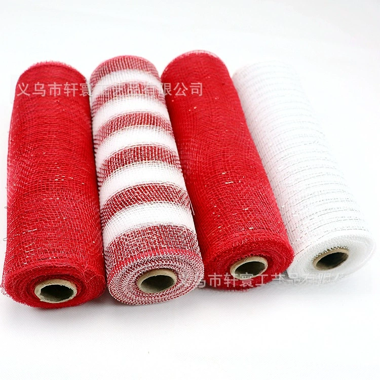 Christmas decoration net cloth PP plastic network cloth Amazon cross -border multiple gold silk packaging network home festivals ribbon