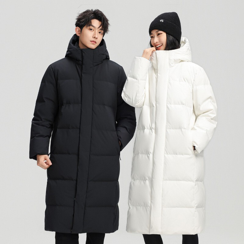 Men's 2025 Winter Mid-Length down Jacket, Men's Sports Casual Long Over-The-Knee Thickened Warm Couple's Coat for Women