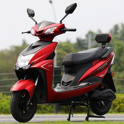 Elektrikli motosikletlər, for Adults, Dual-Seat Electric Motorcycle - china-red-60v-5-batteries-220ah-black-gold-version