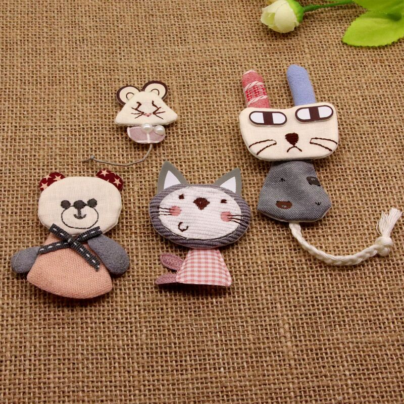 Insかわいいベルベット猫マウス携帯電話ケース部品刺繍布芸ネット赤猫服装装飾補助材料|undefined