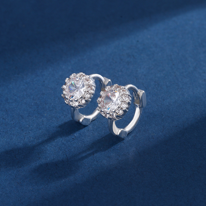 Elegant universal fashionable trend earrings with zircon