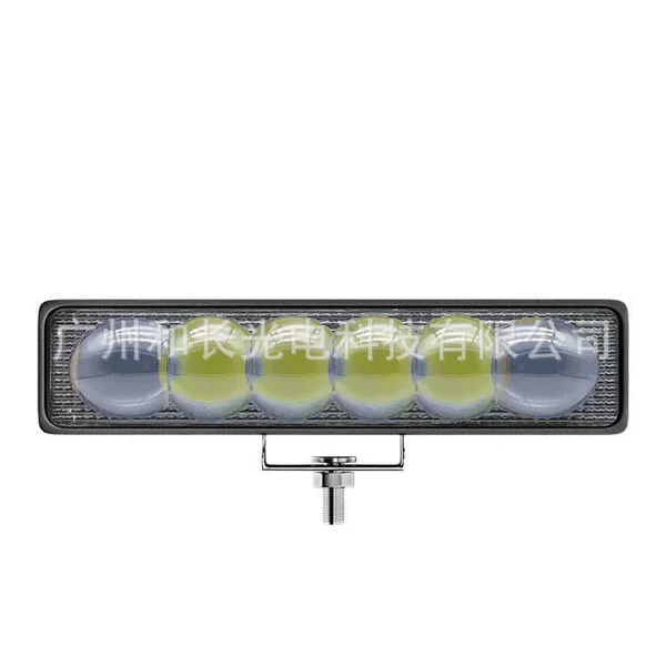 Work Light Straight Type 6-Bead Lens Model 6-Bead 18W Convex Lens Straight Type Led Off-Road Vehicle Modified Light Hot Sale