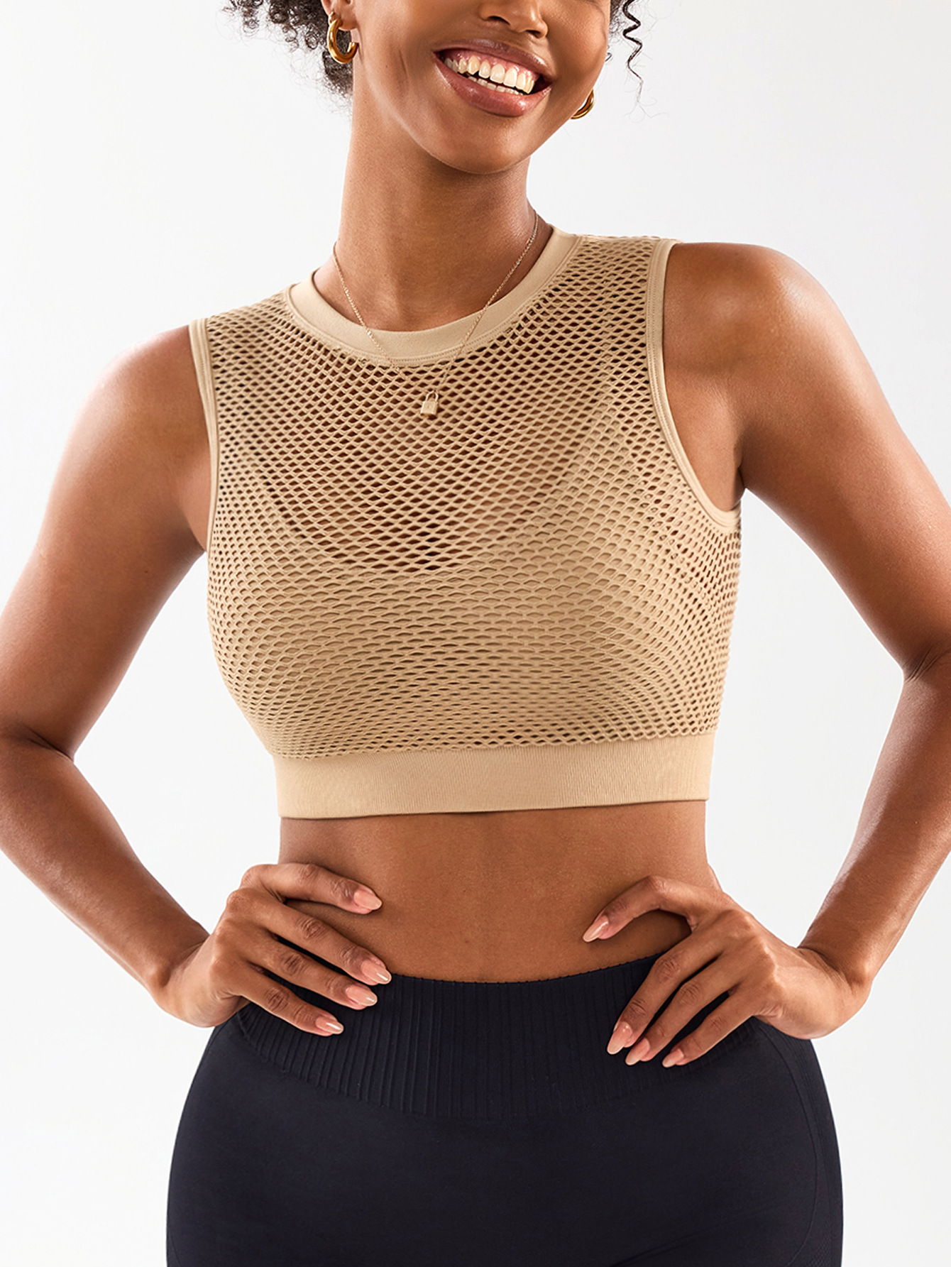 Chaleco de yoga deportivo de dos piezas falso transpirable de malla, sujetador de yoga de secado rápido para mujeres, top deportivo de fitness para correr