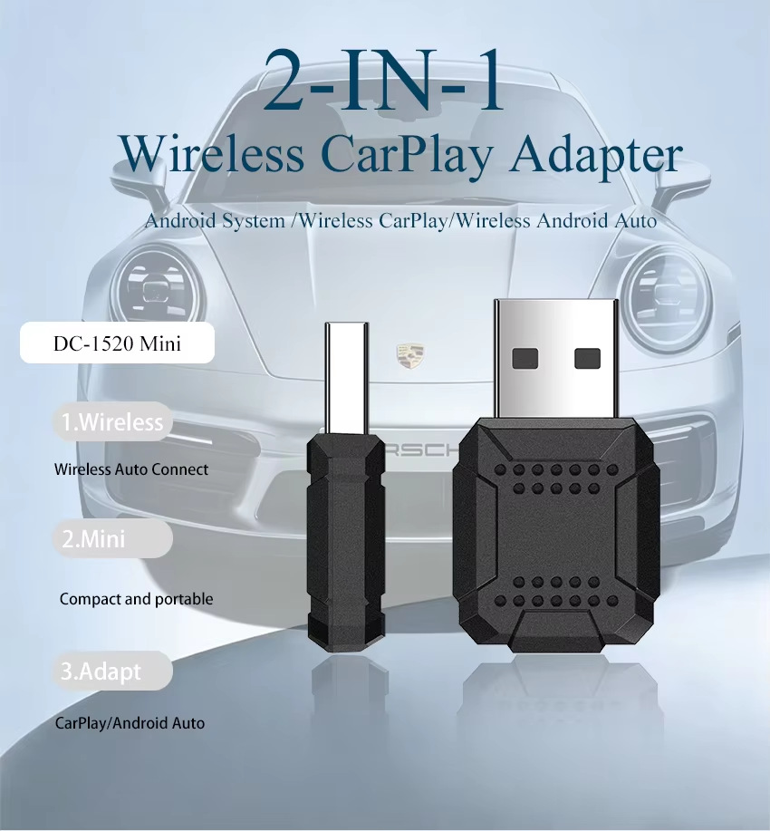 Cross-Border Hot-Selling Compact Wired-To-Wireless Carplay Box for Original Car Systems, Apple Car Interconnect Box