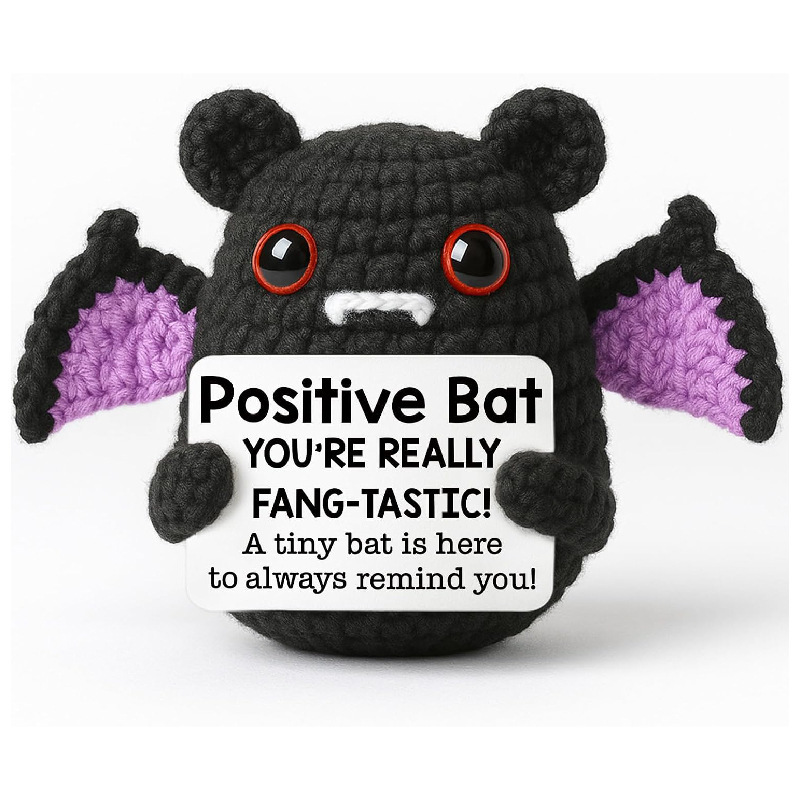 新品跨境亚马逊热销 Crochet Positive ice cream 毛线玩偶励志卡|undefined