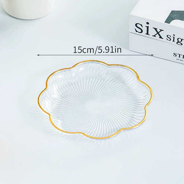 One flower-shaped bone spitting dish [transparent]