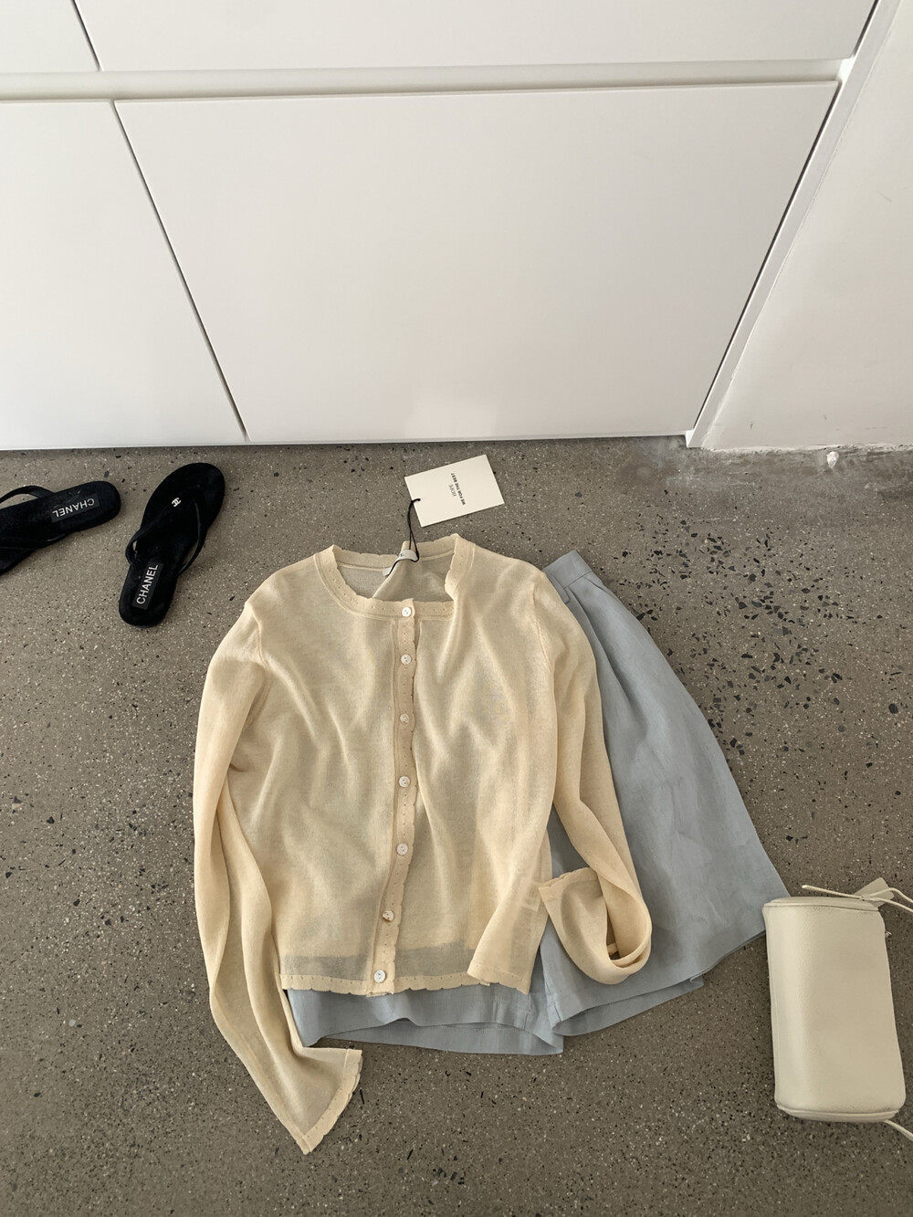 Áo khoác cardigan nữ dáng rộng tay dài chất liệu linen phối ren họa tiết hoa — xanh đậm, Xanh nước biển, trắng ngà, Dưa lưới chi tiết 21