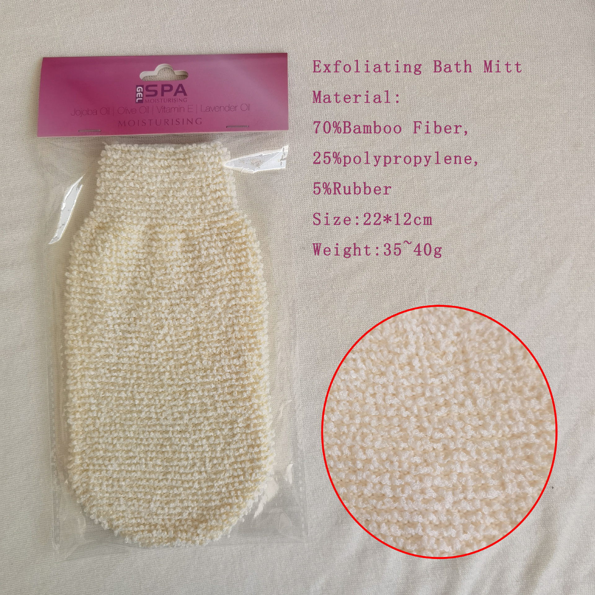 En stock Cáñamo guantes de baño Toalla de baño frotar mochila guantes de lavado de dedos cepillo de baño cubierta de barro frotar Toalla de la espalda