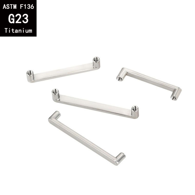 G23 Titanium Internal Thread Right Angle Nail Base F136 Titanium Alloy Nail Clavicle Nail Double-Ended Implant Body Piercing Nail detail image 9