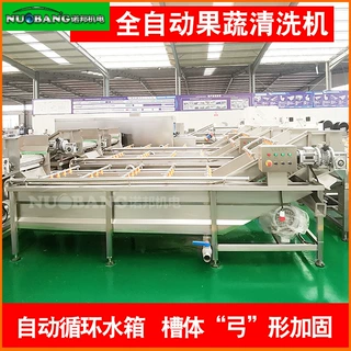 果蔬加工流水线叶菜气泡清洗机自动清洗自动出料省心省力上门安装