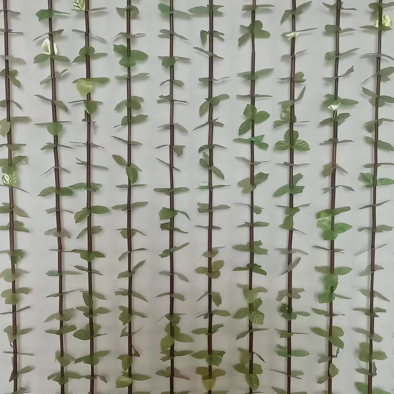 Factory direct foreign trade leaves curtain in stock Factory direct foreign trade leaves curtain in stock