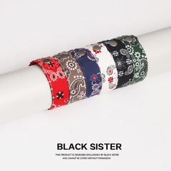 Japanese retro couple bracelet INS minority design walnut flower bracelet for men sports basketball adjustable personalized for women