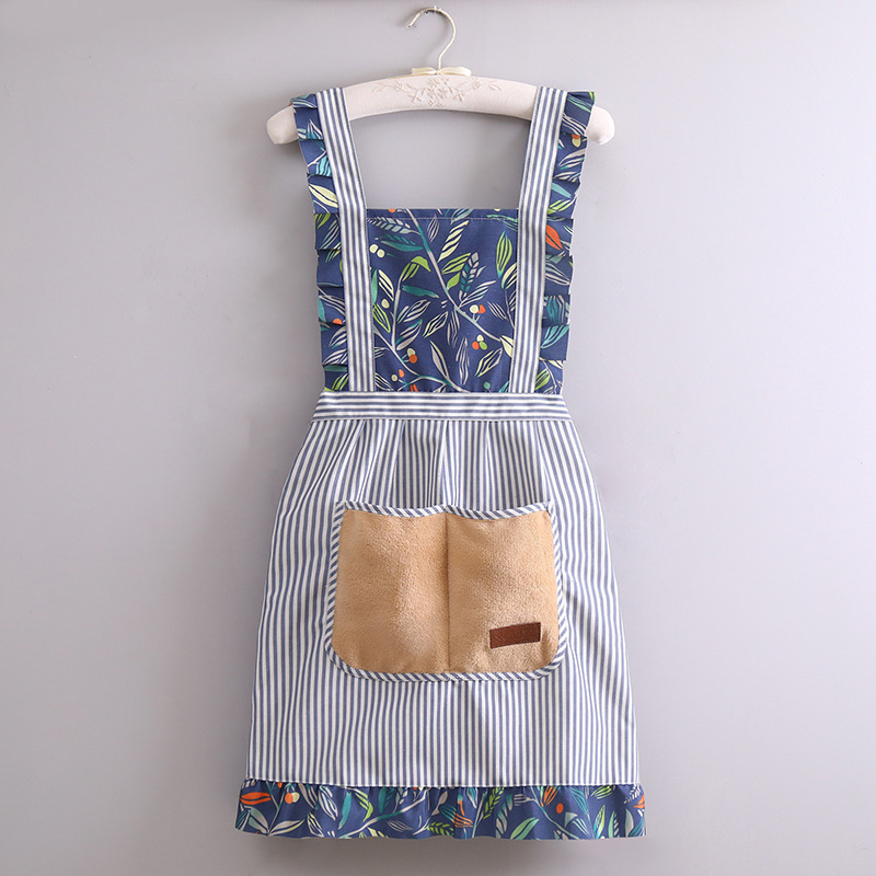 新型夏の韓国版ファッション油汚れ防止耐摩耗性家庭用キッチン作業服料理ウエスト女性レースプリンセススカート|undefined