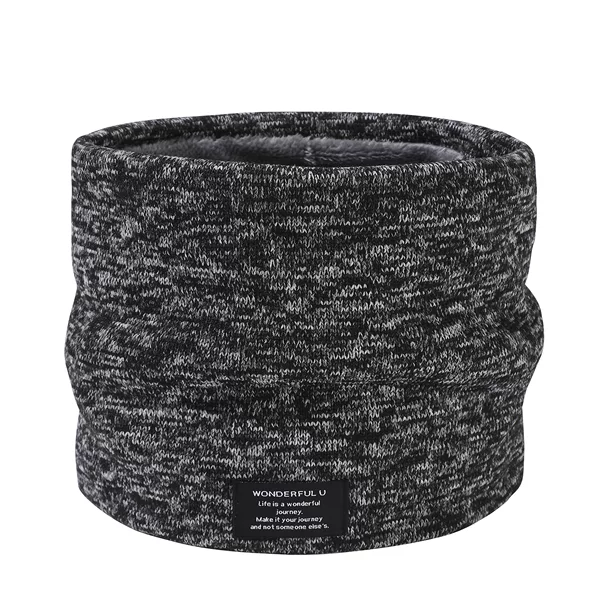 Men's Knitted fleece-lined Neck Sleeve Winter Warm Neck Protection Scarf Women's High Neck Wool New All-match Korean Style