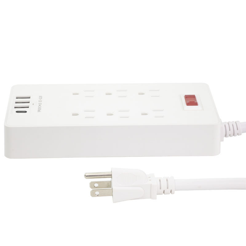 防雷防过载美标插排 美标六位插线板 美标拖线板 美规延长线排插