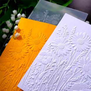 3D Plastic Concave anD Convex Embossing MolD Texture Clip Daisy Concave anD Convex Template Embossing Plate Embossing Clip HanD Account Tool