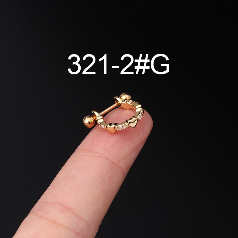 20g de acero inoxidable fina varilla piercing pendientes creativo hueso del oído uñas populares de Europa y América del tornillo bola de la torsión espárragos solo