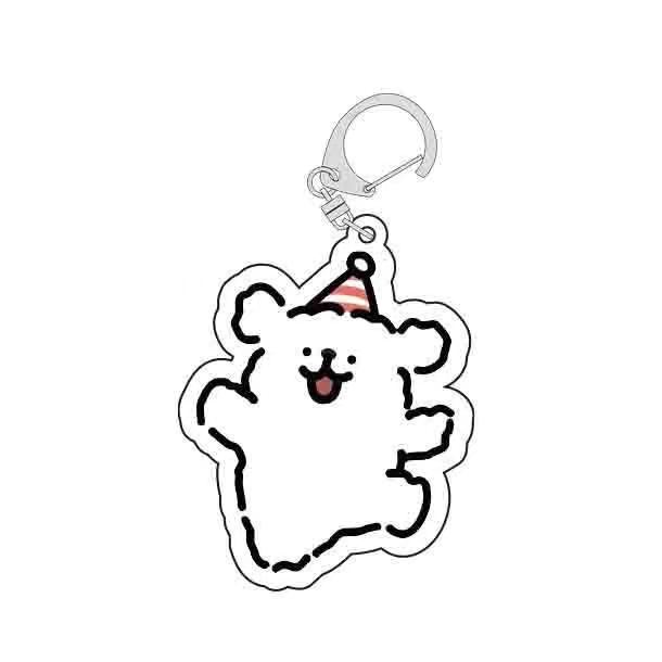 Porte-clés cartoon maltese mignon pendentif chiot acrylique_voghion.com