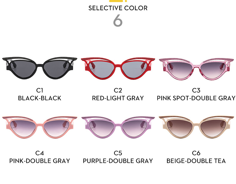 45g Weight Full Frame Glasses Structure Sunglasses Classification PC, UV400 Protection Lens Material Cat Eye Glasses Style Travel, Party Occasion Solid Color Pattern All Seasons Season Women's Gender Sweet, Classic Style Style Sweet Classic Style Solid Color PC UV400 Protection Cat Eye Full Frame Kids Sunglasses 7