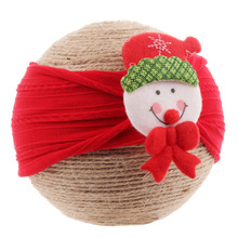 外贸现货圣诞节儿童发带可爱宝宝尼龙柔软头带婴儿头饰发饰批发