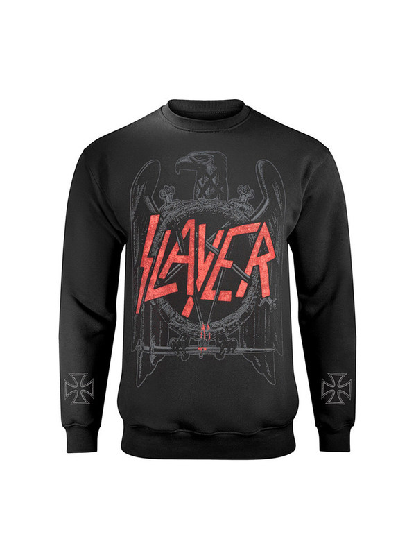 SLAYER killer band, simple and casual American retro style, loose-fitting unisex crewneck sweatshirt for autumn and winter SLAYER killer band, simple and casual American retro style, loose-fitting unisex crewneck sweatshirt for autumn and winter