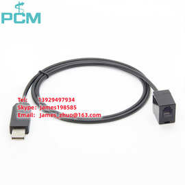 RJ-12串行/ USB电缆，集成FTDI USB串口转换器