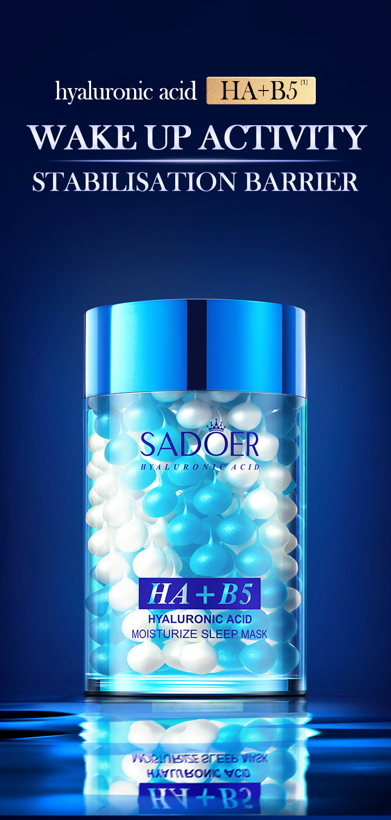 SADOER All Hyaluronic Acid B5 Moisturizing Repairing Sleep Skin Rejuvenating and Applying facial mask_voghion.com
