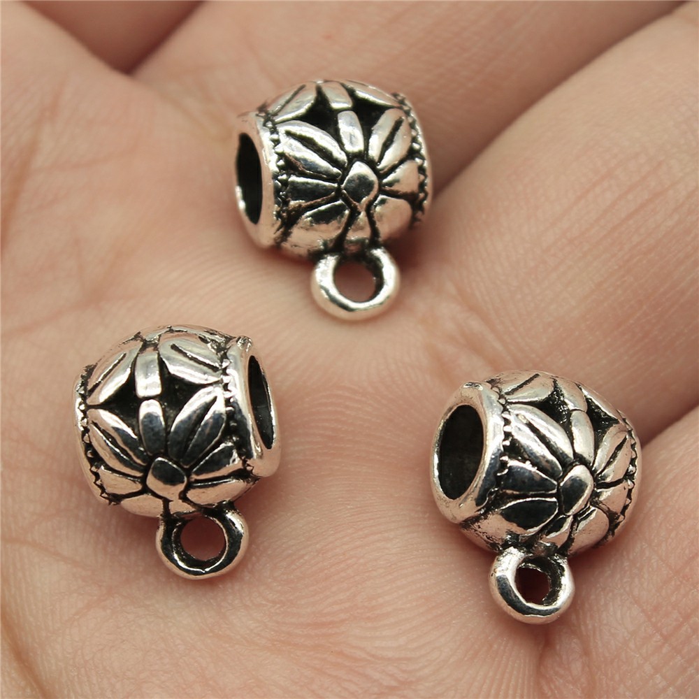 1 Piece 9 * 13mm Alloy Flower Polished Pendant display picture 2