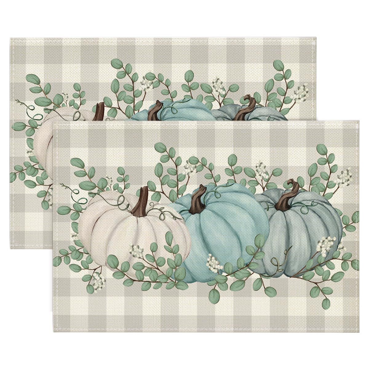 Calabaza placemat camino de mesa Wansheng Acción de Gracias otoño impreso Mesa Toalla de mesa estera lavada antideslizante aislamiento decoración de vacaciones