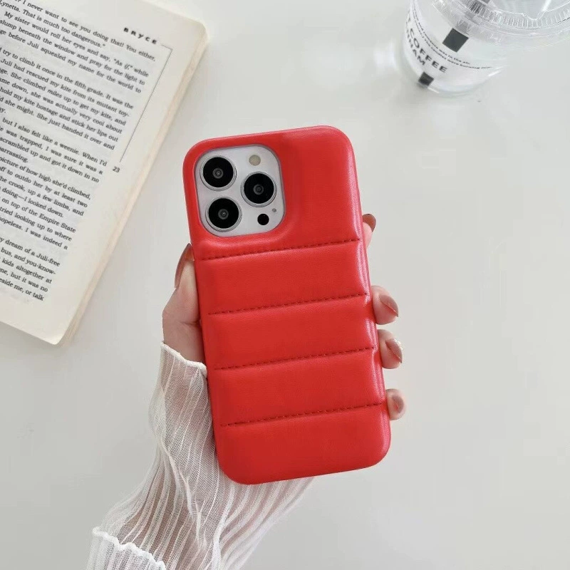 iPhone совместимый чехол для телефона, цветной iPhone 14, объемный пуховик, защитный чехол, iPhone13 Pro, iPhone