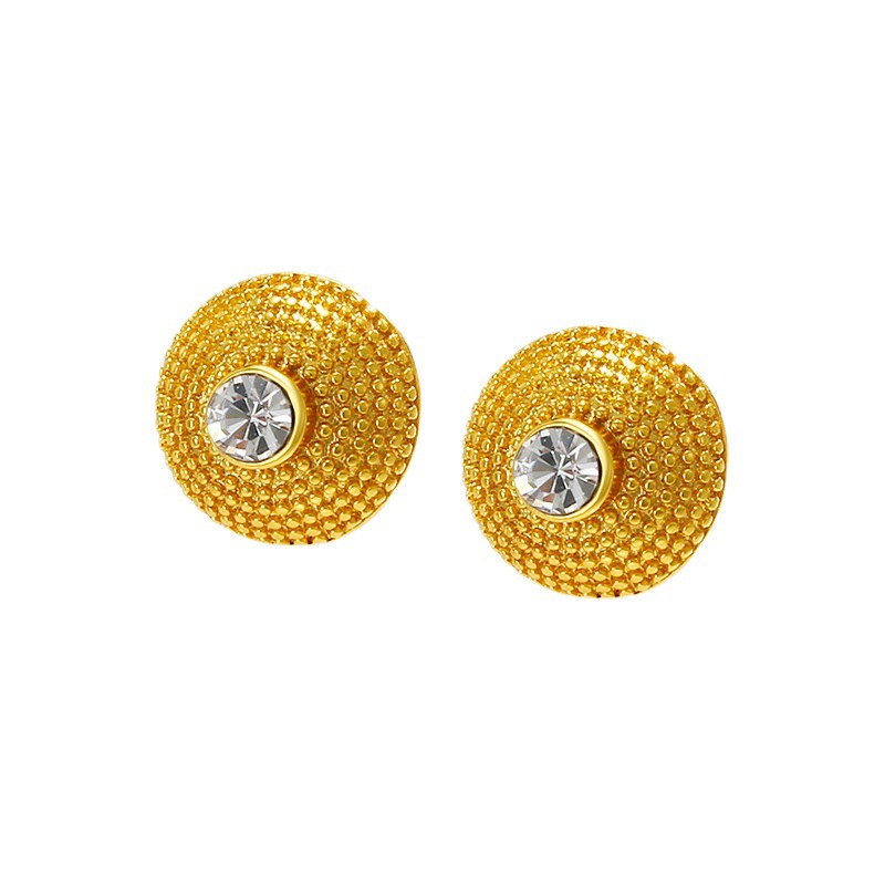 Joyas Xuping simple retro pendientes semicirculares de alta sensación de geometría comercio exterior pendientes personales de moda transfronterizos
