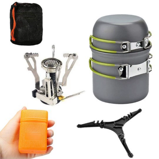 Уличная посуда походная посуда кухонное оборудование Портативная посуда открытый горшок для приготовления пищи принадлежности для пикника костюм с кронштейном