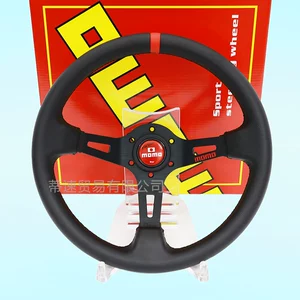 Cross-border hot sale JDM car modified MOMO racing competitive personality steering wheel 13 inch deep concave leather steering wheel