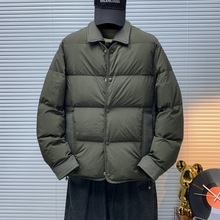 25年 新款原创设计男士极简时尚新国标90白鸭绒羽绒服外套男75511