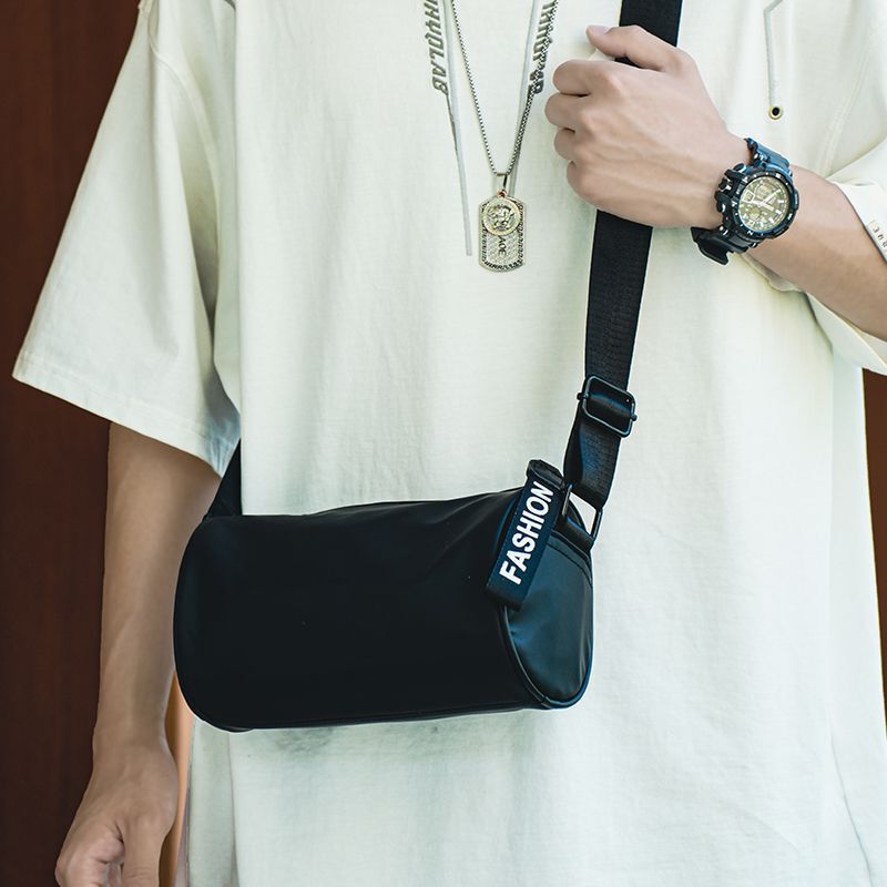 Crossbody Bag for Men Trendy Brand Men's Small Backpack Ins Japanese Style Boys' Niche Design Commuter Cylindrical Bag Shoulder Bag Crossbody Bag for Men Trendy Brand Men's Small Backpack Ins Japanese Style Boys' Niche Design Commuter Cylindrical Bag Shoulder Bag