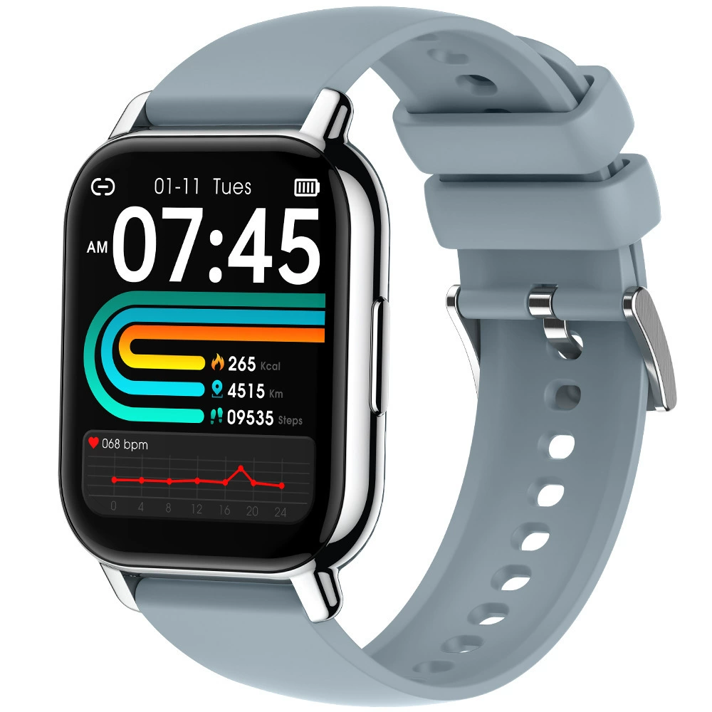P66 AliExpress Explosion New Product Smart Watch HD 1.85 Large -screen Heart rate Hemo -oxygen detection Sleep health monitor